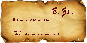 Batu Zsuzsanna névjegykártya