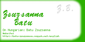 zsuzsanna batu business card